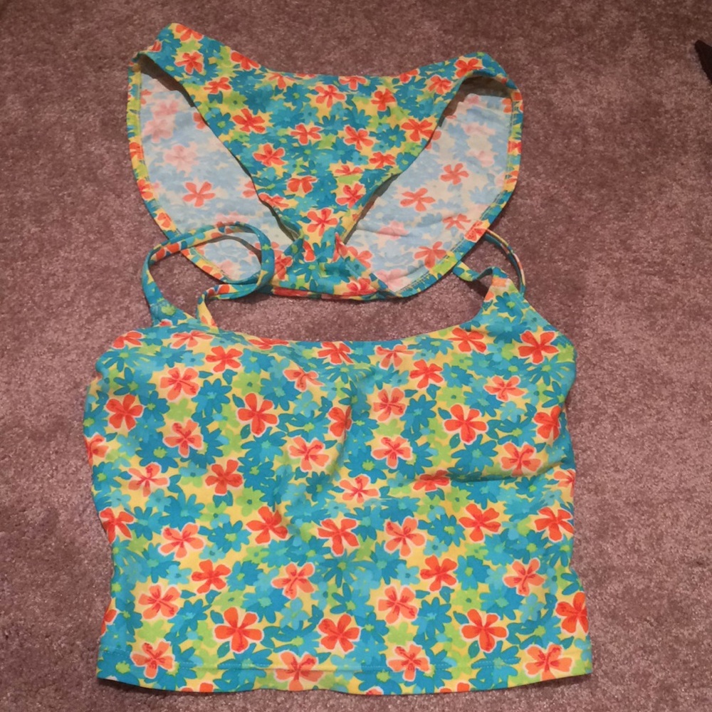 Tankini top with bottom swimsuit